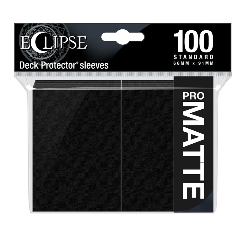 Eclipse Matte Deck Protector-Sleeves Jet Black 100-Pack