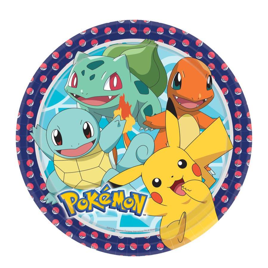 Papperstallrik Pokémon 23 cm 8-Pack