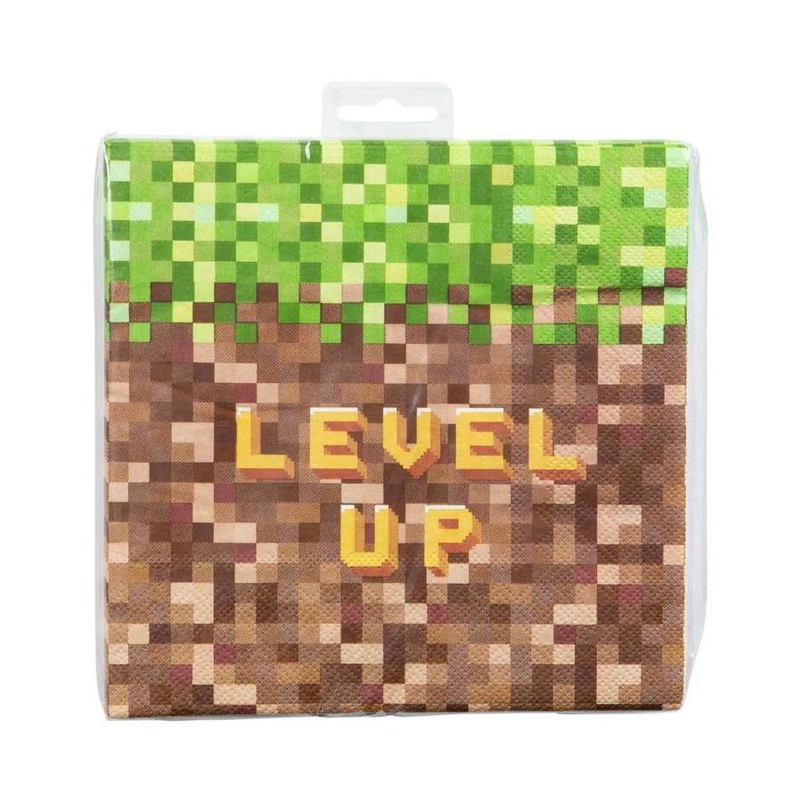 Servetter Pixel Level Up 33 x 33 cm 16-Pack