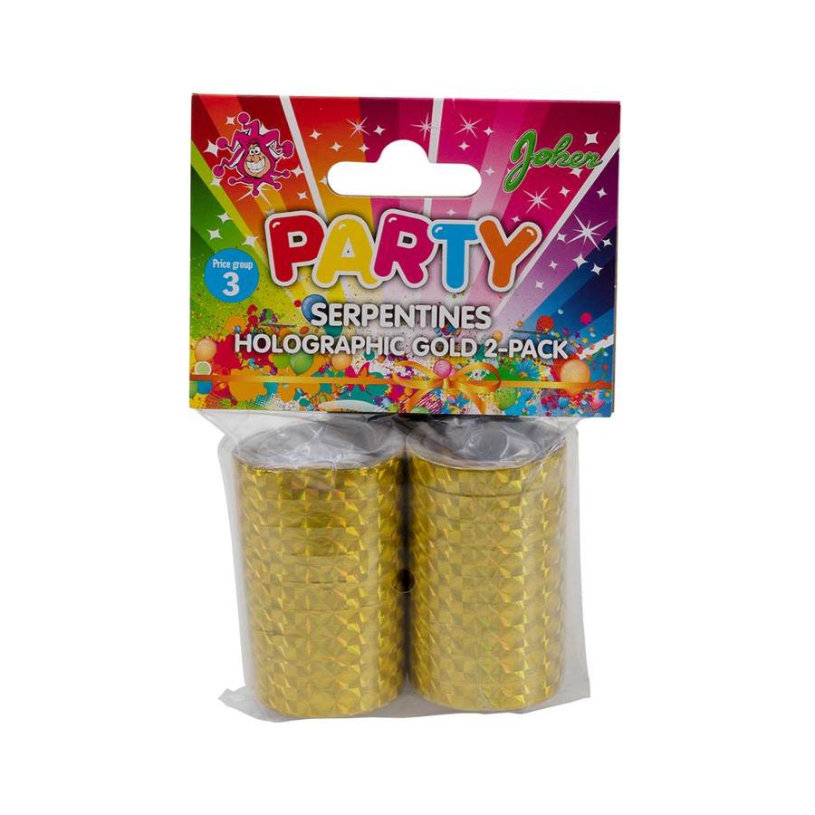 Serpentin Holografisk Guld 2-Pack