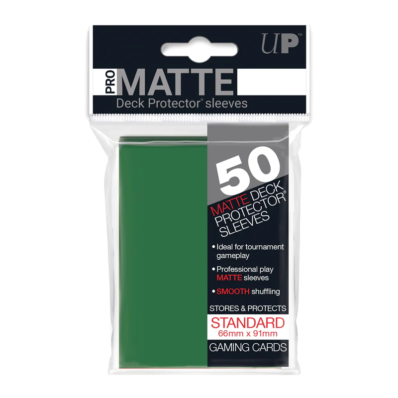 Deck Pro Sleeves Green Matte 50-pack