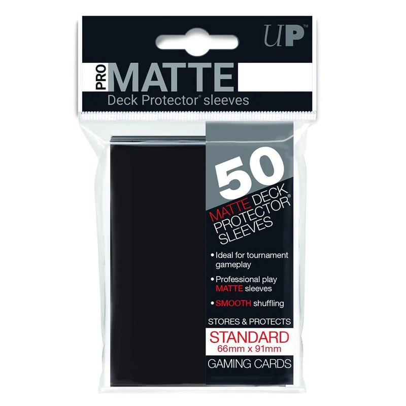 Deck Pro Sleeves Black Matte 50-pack