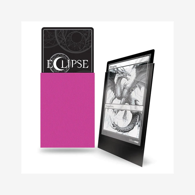 Eclipse Matte Deck Protector-Sleeves Hot Pink 100-Pack