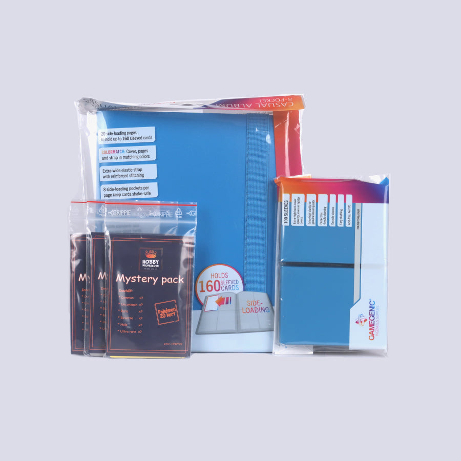 Värdepaket HP Mystery Pack med Pärm och Plastfickor Blå