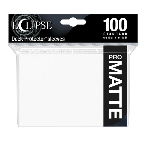 Eclipse Matte Deck Protector-Sleeves Arctic White 100-Pack