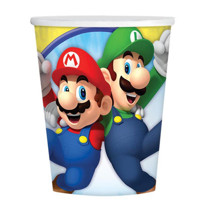 Kalaspaket Tema Super Mario 8-Pack | Muggar, Tallrikar, Servetter & Partyhattar