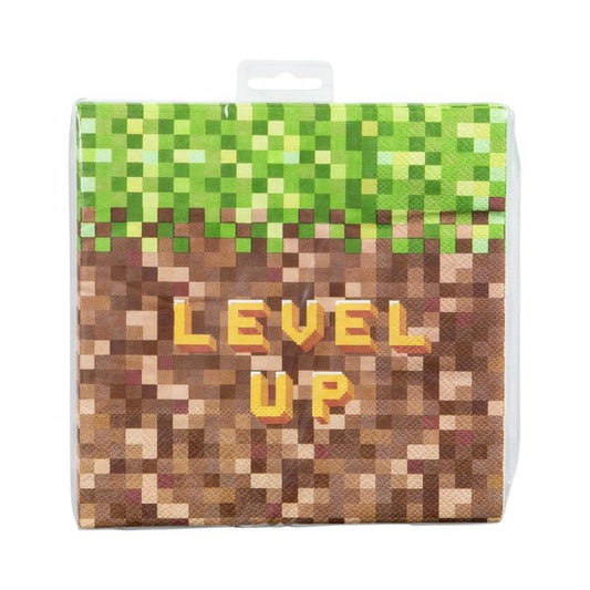 Servetter Pixel Level Up 33 x 33 cm 16-Pack