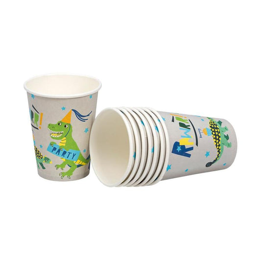 Pappersmugg Dinosaurie 8-Pack