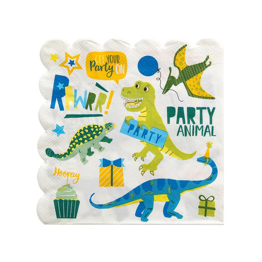 Servett Dinosaurie 16-Pack