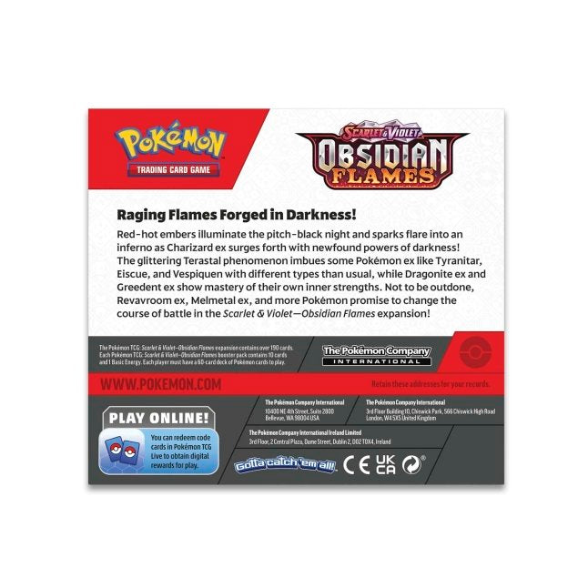Pokémon Scarlet & Violet 3 Obsidian Flame Display