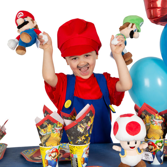 Kalaspaket Tema Super Mario 8-Pack | Muggar, Tallrikar, Servetter & Partyhattar